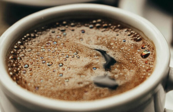 Steel City Blend brewed coffee close up of coffee cup