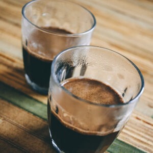 Huajatolla espresso in 2 glass cups