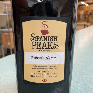 Spanish Peaks Coffee Ethiopia Harrar coffee beans in bag