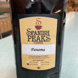 Spanish Peaks Coffee Panama coffee beans in bag